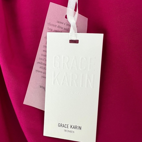 Grace Karin Women's Fuchsia Pink Blouse new with tags - Picture 4 of 8